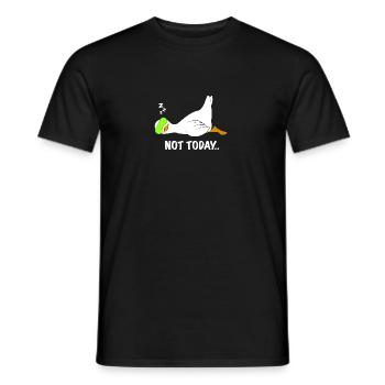 canard drôle de paresseux dicton - T-shirt homme - noir - Devant - AI Model Male 178 light (178cm)