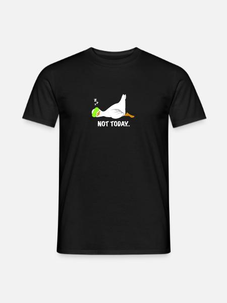 duck funny lazy saying - Men's T-Shirt - black