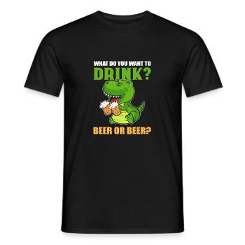 Bier oder Bier Barista Geschenk - Männer T-Shirt - Schwarz - Vorne - AI Model Male 178 light (178cm)