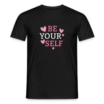 be yourself - Men's T-Shirt - black - Front - AI Model Male 178 light (178cm)