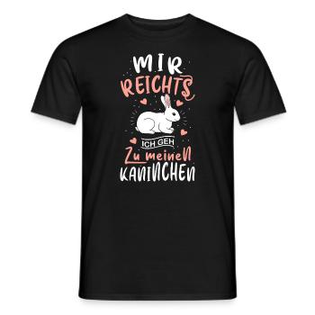 Mir reichts ich geh zu meinen Kaninchen - Männer T-Shirt - Schwarz - Vorne - AI Model Male 178 light (178cm)