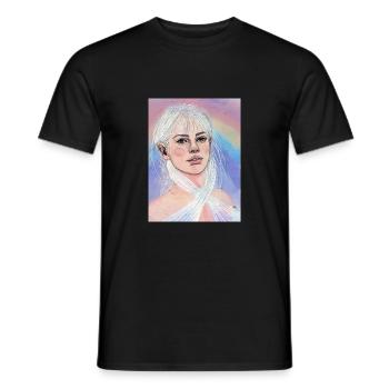 Femme avec arc-en-ciel - T-shirt homme - noir - Devant - AI Model Male 178 light (178cm)