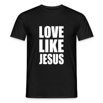Love like jesus - Männer T-Shirt - Schwarz - Vorne - AI Model Male 178 light (178cm)