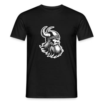 Wikinger Odin Krieger - Männer T-Shirt - Schwarz - Vorne - AI Model Male 178 light (178cm)