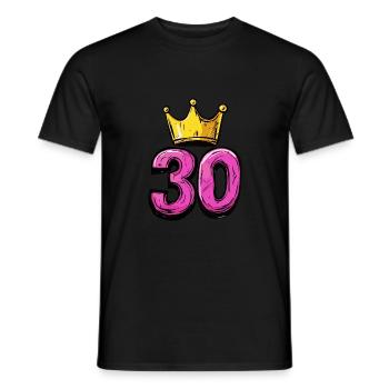 Couronne de maillot à 30 chiffres - T-shirt homme - noir - Devant - AI Model Male 178 light (178cm)