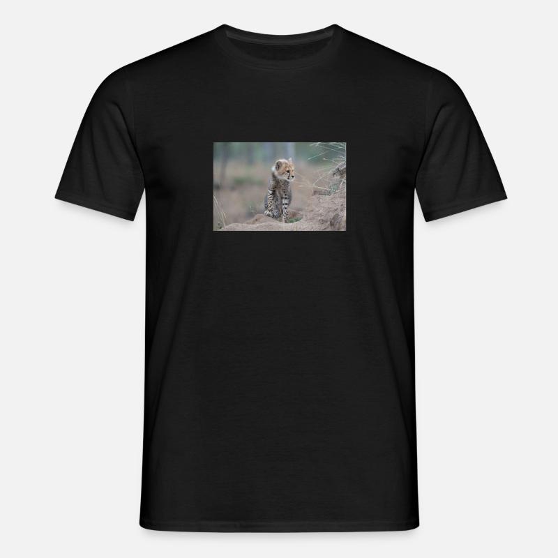 Junger Gepard - Männer T-Shirt - Schwarz