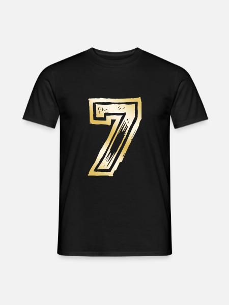 7 Number Gold - Men's T-Shirt - black