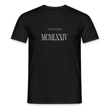 Natus Anno 1974 - T-shirt homme - noir - Devant - AI Model Male 178 light (178cm)