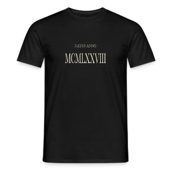 Natus Anno 1978 - Men's T-Shirt - black - Front - AI Model Male 178 light (178cm)