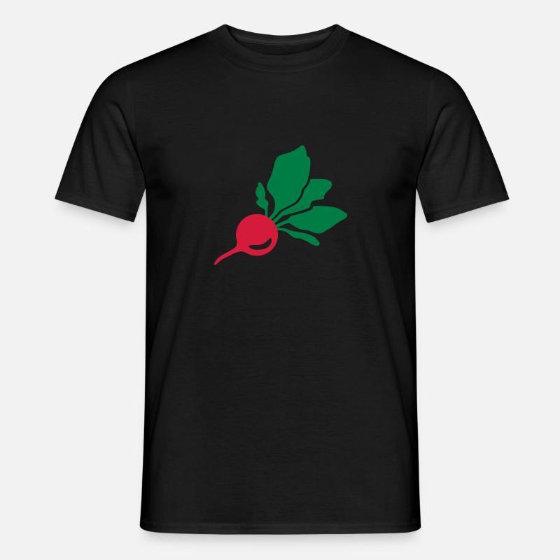 Radieschen - Männer T-Shirt - Schwarz