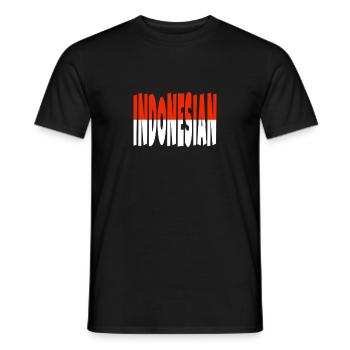Couleurs des lettres du drapeau indonésien - T-shirt homme - noir - Devant - AI Model Male 178 light (178cm)