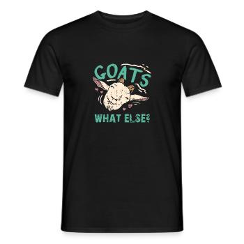 Ziegen was sonst? Lustiges Ziegendesign - Männer T-Shirt - Schwarz - Vorne - AI Model Male 178 light (178cm)