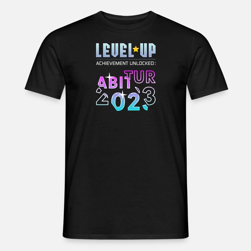Level Up Abi - Männer T-Shirt - Schwarz
