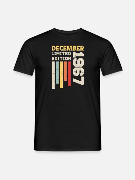 December 1967 - December 1967 Anniversary Gift - Men's T-Shirt - black