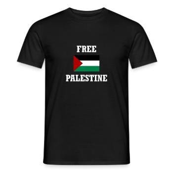 Free Palestine - Men's T-Shirt - black - Front - AI Model Male 178 light (178cm)
