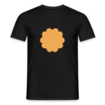 Waffel - Männer T-Shirt - Schwarz - Vorne - AI Model Male 178 light (178cm)