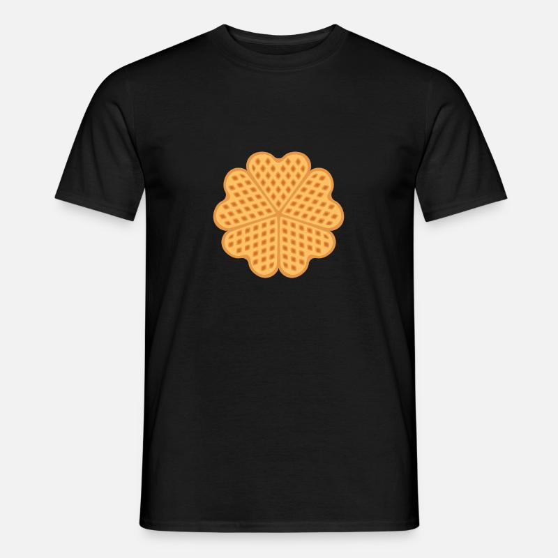 Waffel - T-shirt herr - svart