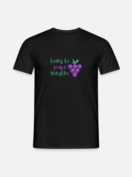 Going to grape lengths - Men's T-Shirt - black