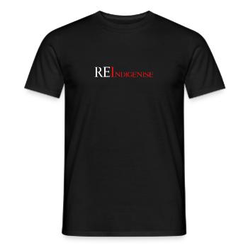 RE - Indigenise - Männer T-Shirt - Schwarz - Vorne - AI Model Male 178 light (178cm)