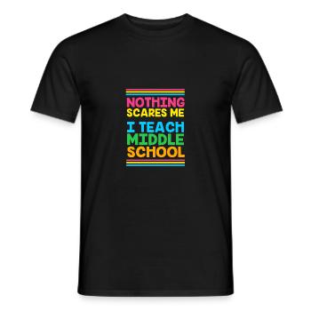 Middle School Teachers - Men's T-Shirt - black - Front - AI Model Male 178 light (178cm)