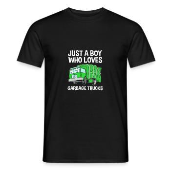 Construction Trailer Construction Site Vehicle Children's Birthday Party - Men's T-Shirt - black - Front - AI Model Male 178 light (178cm)
