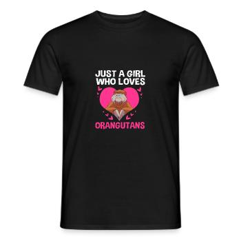 Orangutan - Men's T-Shirt - black - Front - AI Model Male 178 light (178cm)