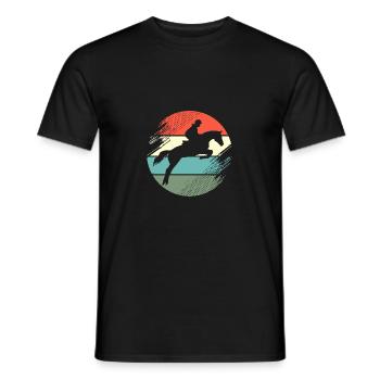 Show Jumping Show Jumping - Men's T-Shirt - black - Front - AI Model Male 178 light (178cm)