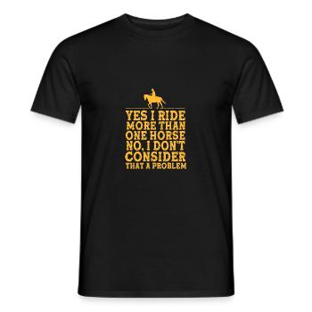 Show Jumping Show Jumping - Men's T-Shirt - black - Front - AI Model Male 178 light (178cm)