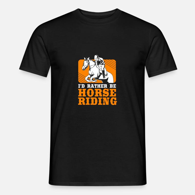 Springreiten Springpferd - Männer T-Shirt - Schwarz