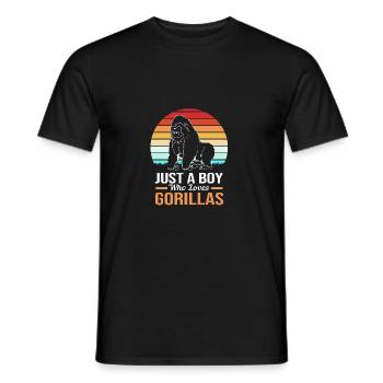 Gorilla - Men's T-Shirt - black - Front - AI Model Male 178 light (178cm)