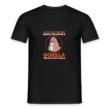Gorilla - Men's T-Shirt - black - Front - AI Model Male 178 light (178cm)