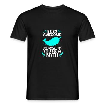 Narwal - Männer T-Shirt - Schwarz - Vorne - AI Model Male 178 light (178cm)