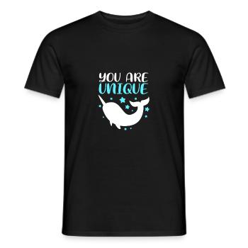 Narwal - Männer T-Shirt - Schwarz - Vorne - AI Model Male 178 light (178cm)