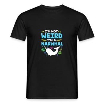 Narwhal - Men's T-Shirt - black - Front - AI Model Male 178 light (178cm)