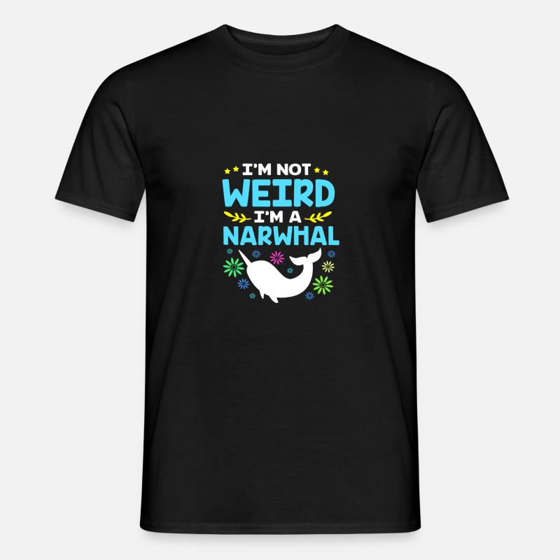 Narwal - Männer T-Shirt - Schwarz