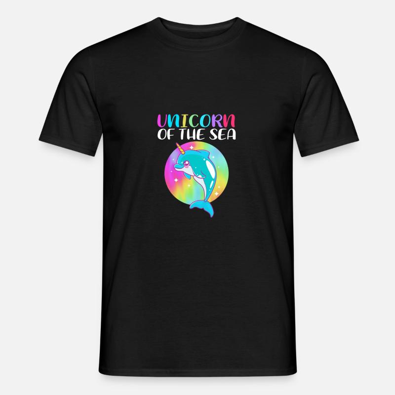 Narwal - Männer T-Shirt - Schwarz