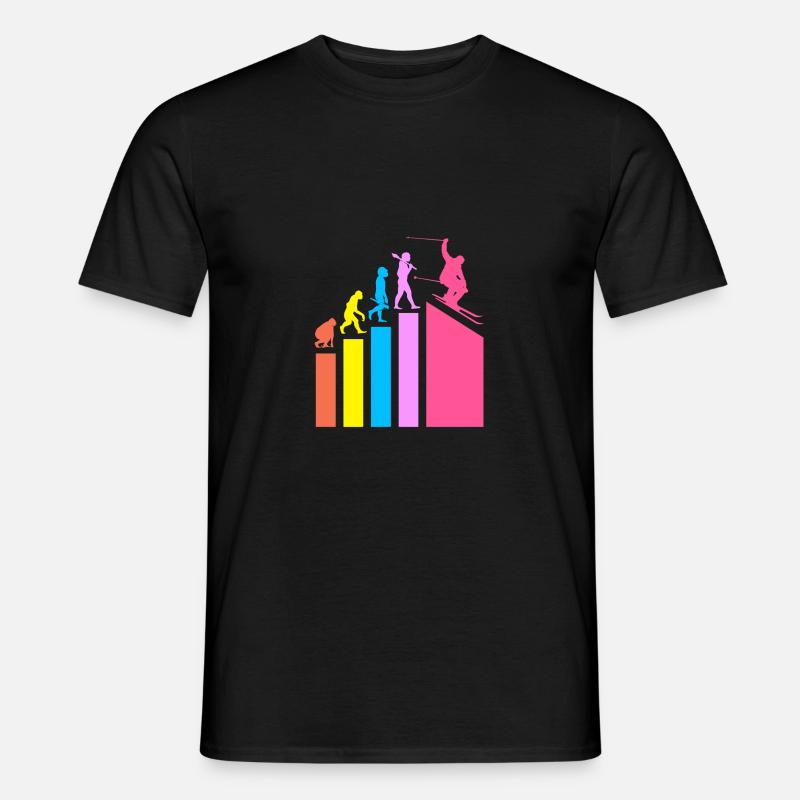 Ski Skiurlaub - Männer T-Shirt - Schwarz