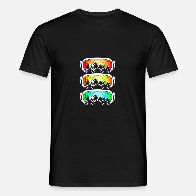 Ski Skiurlaub - Männer T-Shirt - Schwarz