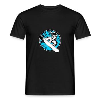 Snowboard Snowboarding Snowboard Holidays Snowboarders - Men's T-Shirt - black - Front - AI Model Male 178 light (178cm)