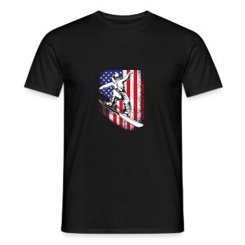 Snowboard Snowboarding Snowboard Holidays Snowboarders - Men's T-Shirt - black - Front - AI Model Male 178 light (178cm)