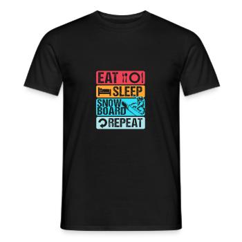 Snowboard Snowboard Vacances snowboard Snowboarders - T-shirt homme - noir - Devant - AI Model Male 178 light (178cm)