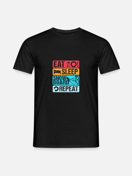 Snowboard Snowboard Vacances snowboard Snowboarders - T-shirt homme - noir