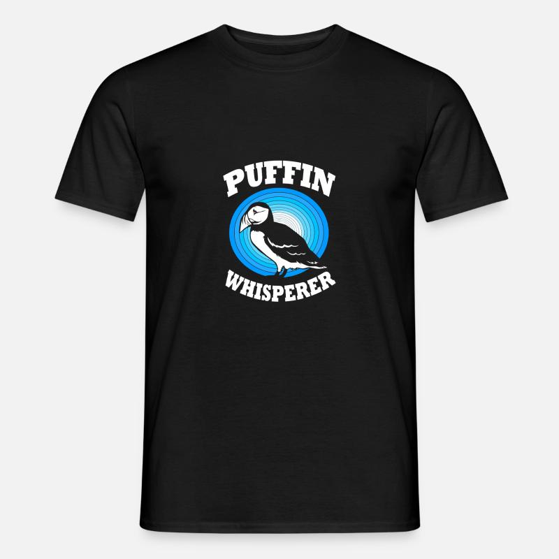 Papageientaucher Puffin - Männer T-Shirt - Schwarz