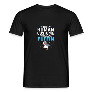 Papageientaucher Puffin - Men's T-Shirt - black - Front - AI Model Male 178 light (178cm)