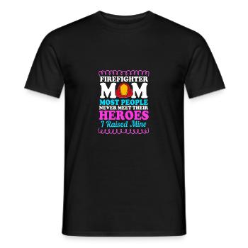 Feuerwehrmann Feuerwehr - Männer T-Shirt - Schwarz - Vorne - AI Model Male 178 light (178cm)