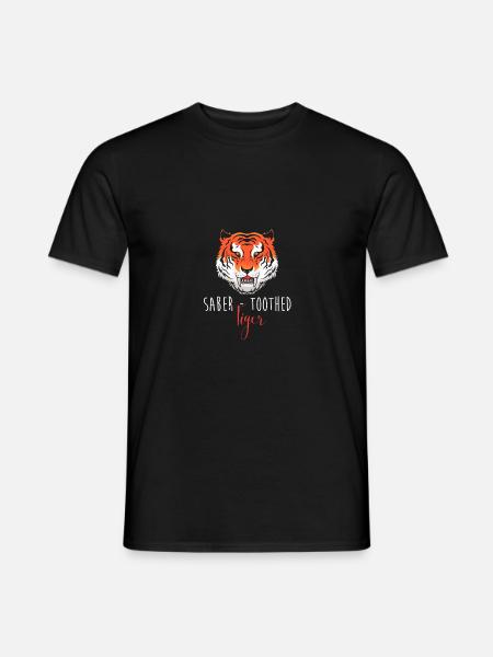 Sabre-toothed tiger - Men's T-Shirt - black
