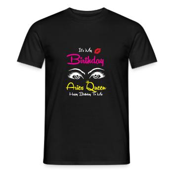 Sternzeichen Widder - Männer T-Shirt - Schwarz - Vorne - AI Model Male 178 light (178cm)