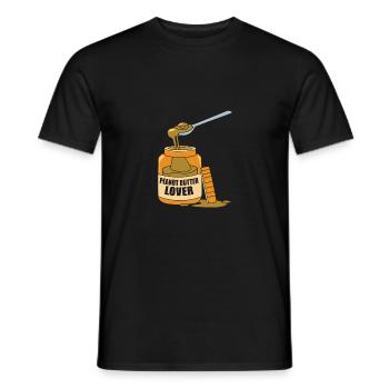 Pâte d’arachide - T-shirt homme - noir - Devant - AI Model Male 178 light (178cm)