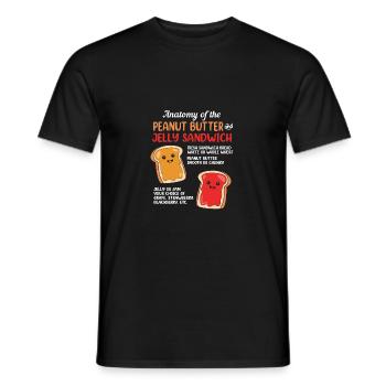 Pâte d’arachide - T-shirt homme - noir - Devant - AI Model Male 178 light (178cm)