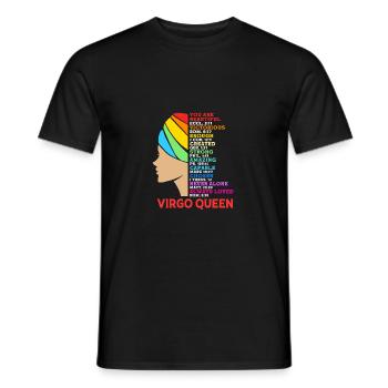 Sternzeichen Jungfrau - Männer T-Shirt - Schwarz - Vorne - AI Model Male 178 light (178cm)